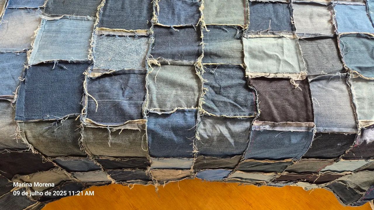 Colcha de retalhos jeans - Foto 3