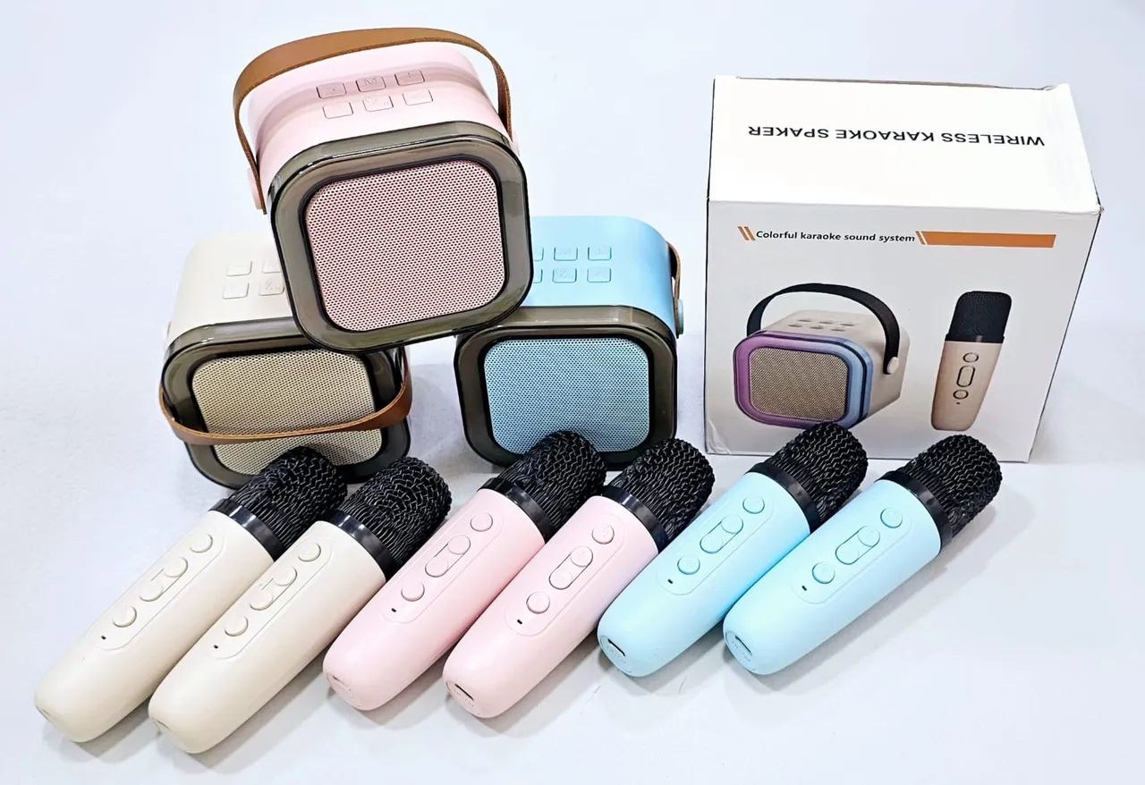 Mini Caixa de Som com Microfone 