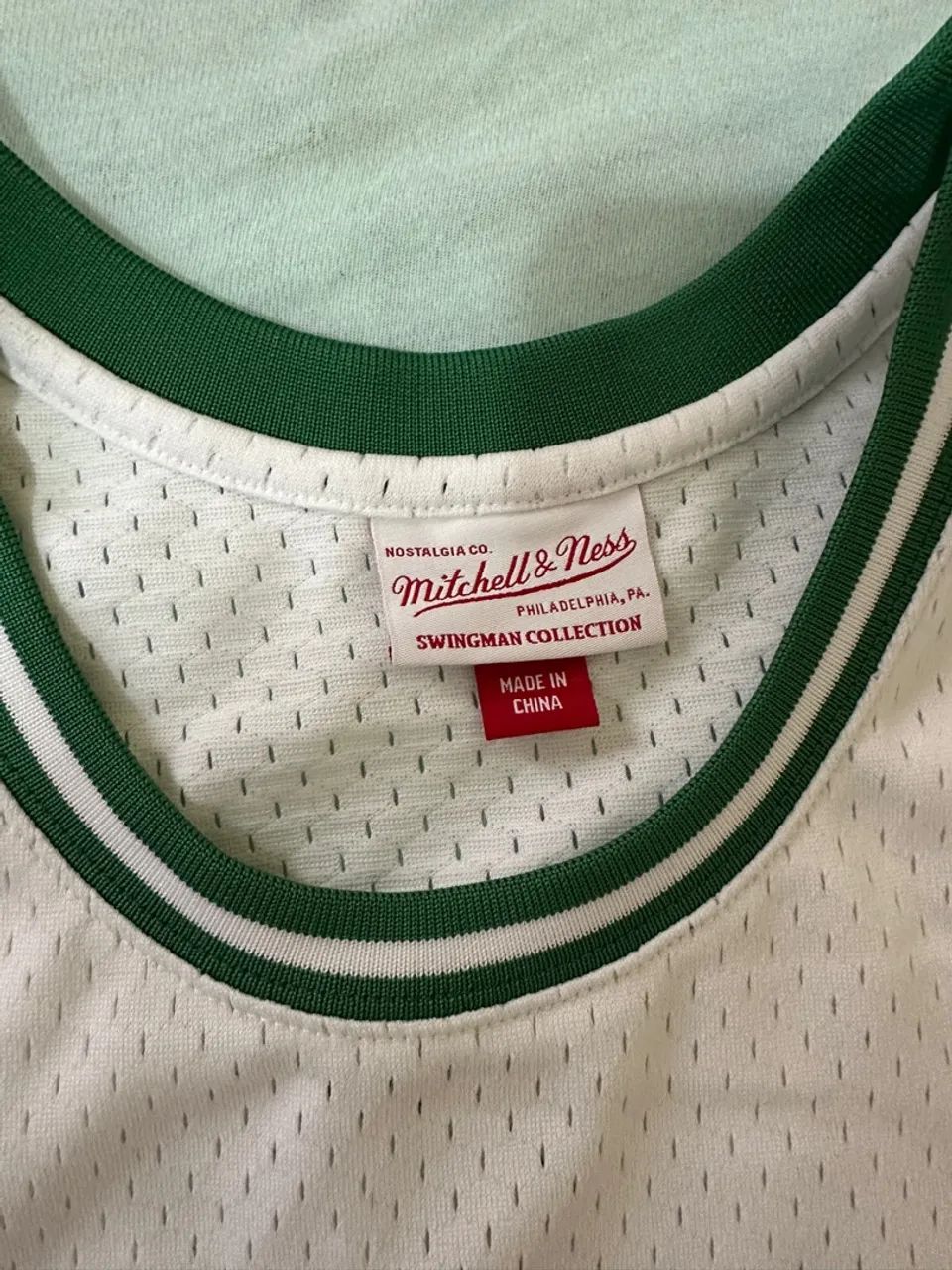 Regata Celtics 1985-86 Larry Bird Mitchell Ness - Foto 5