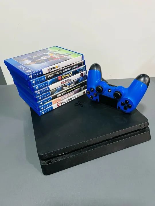 Ps4 slim + jogo brinde 