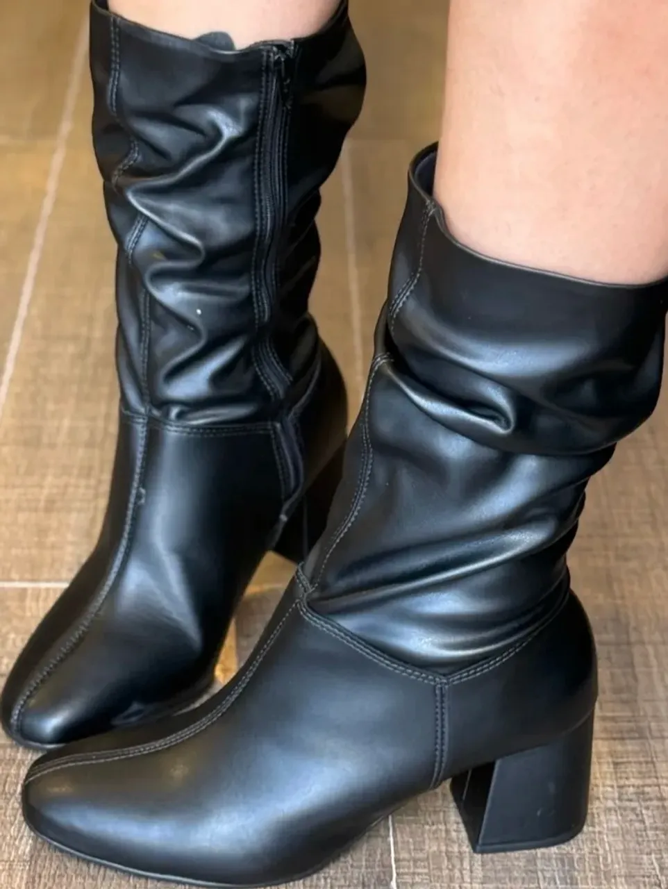 Botas de cano curto pretas