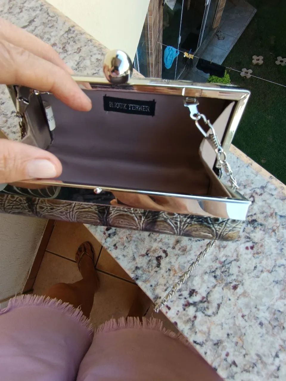 Bolsa de mão Bloux Fermer - Marrom