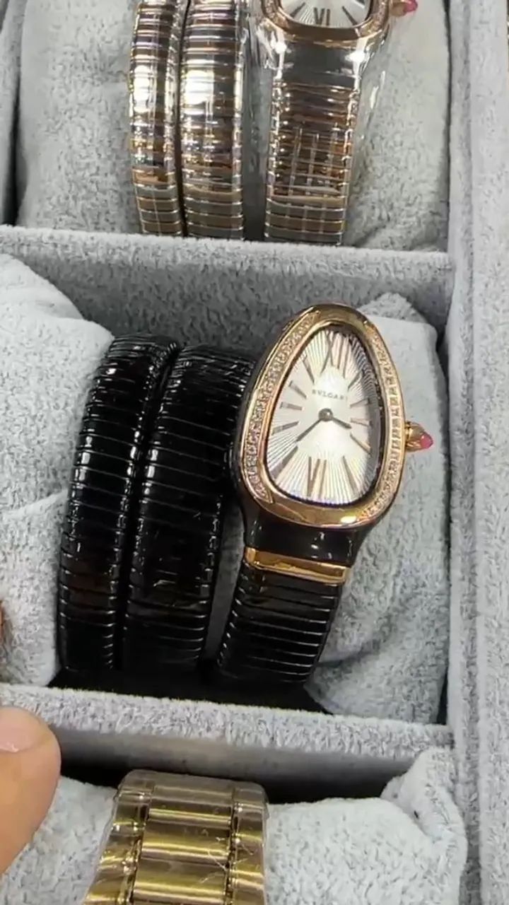 Relogio serpenti black bvlgari 2 voltas - Foto 4