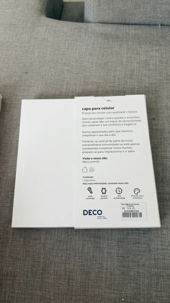 Capa para iPhone 16 pro megsafe Deco transparente com borda preta  - Foto 2