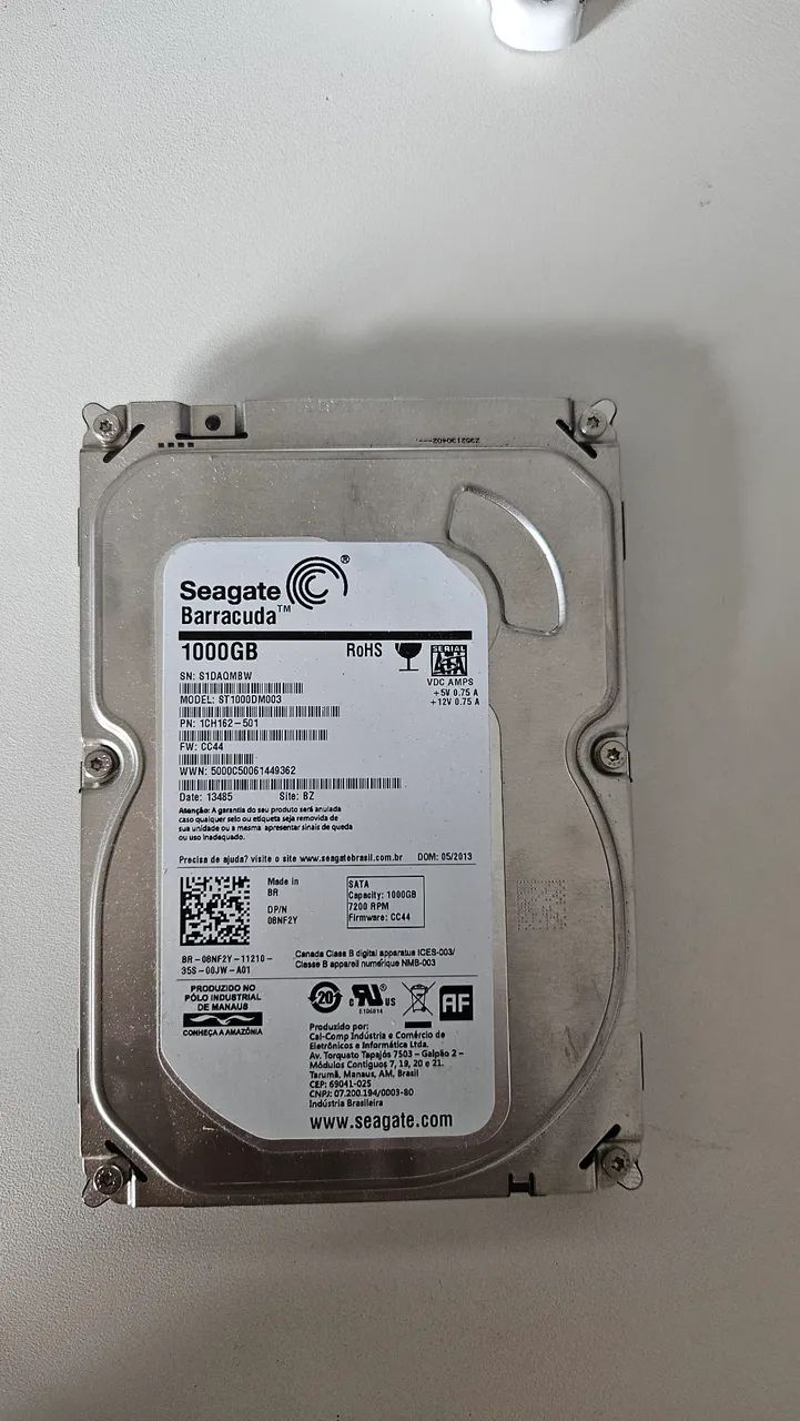 HD Seagate Barracuda 1Tb 3,5"64291876565763120