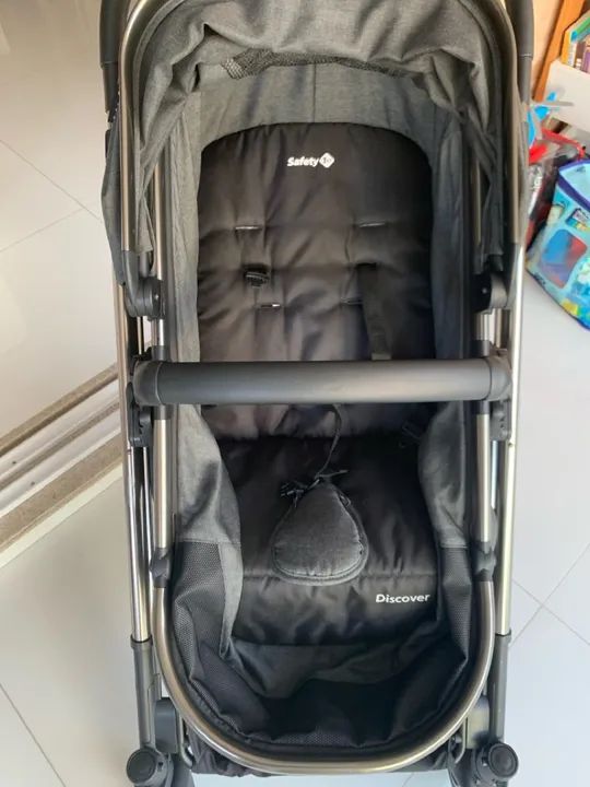 Carrinho de Bebê - Travel System Discover Trio Isofix Safety 1St - Preto - Foto 5