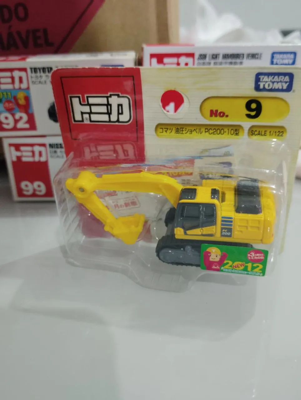 Miniatura Tomica Komatsu PC200-10 Escavadeira