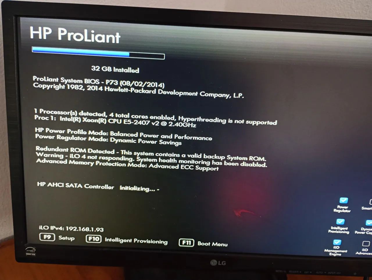 Servidor HP ProLiant com 32GB de RAM