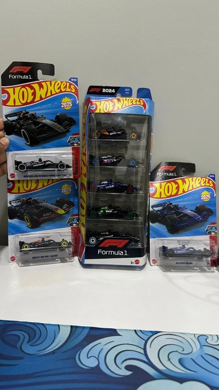 coleção completa hotwheels f1 2025