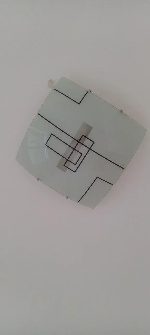 Plafon de Vidro Moderno - Design Geométrico