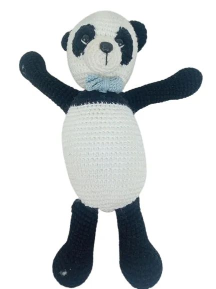 URSO PANDA AMIGURUMI - PEÇAS EM CROCHÊ - USADO COM MARCAS DE USO
