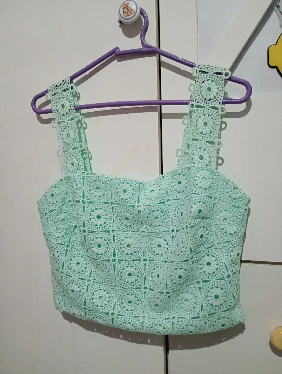 Conjunto renda e pedrarias 