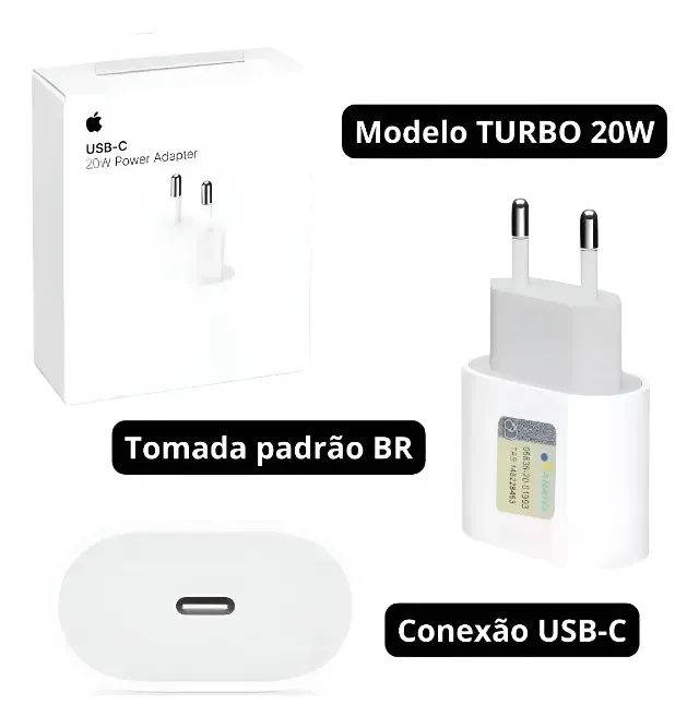 Promoção! Carregador Fonte Apple iPad iPhone Turbo Usb-c 20w Original - Foto 3