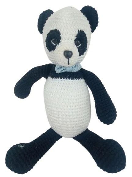 URSO PANDA AMIGURUMI - PEÇAS EM CROCHÊ - USADO COM MARCAS DE USO - Foto 4