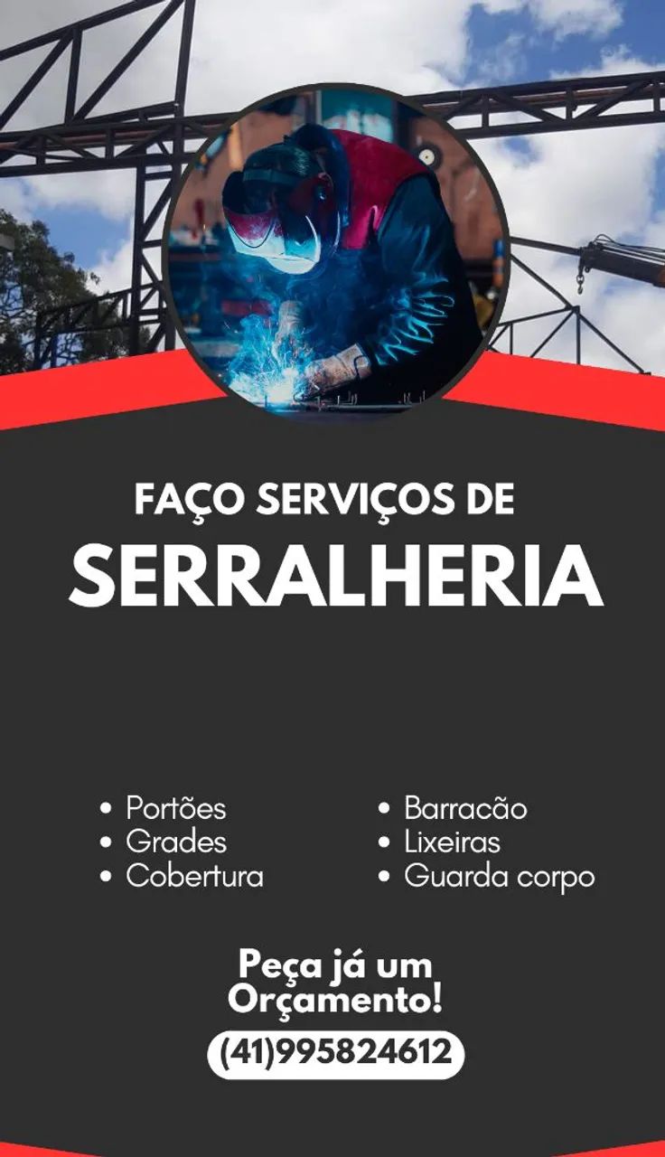 Serviços de Serralheria - Portões, Grades, Coberturas e muito mais!