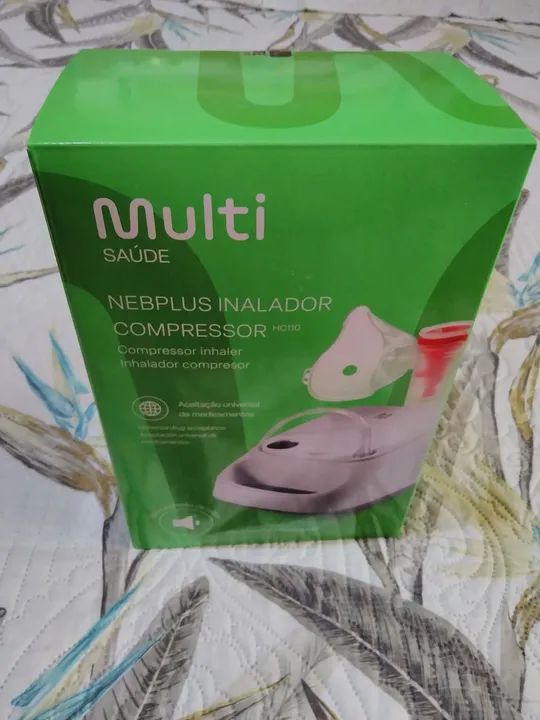 Inalador/Nebulizador "Multilaser" NebPlus - Branco e Laranja 127V/220V.