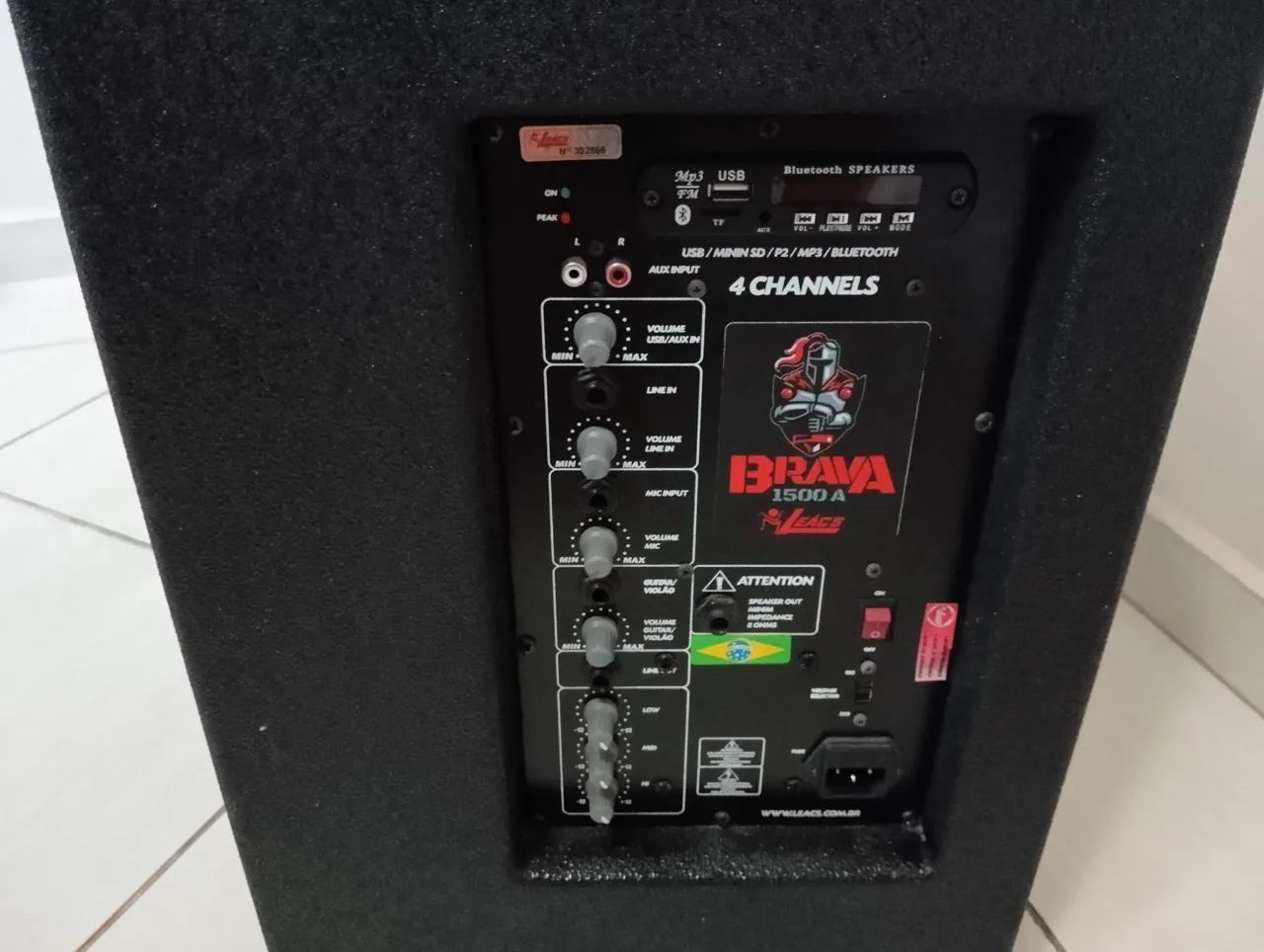 Caixa de som Leacs Brava 1500A 15 polegadas  - Foto 3