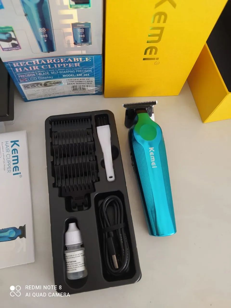 Máquina de cortar cabelo acabamento kemei  - Foto 2