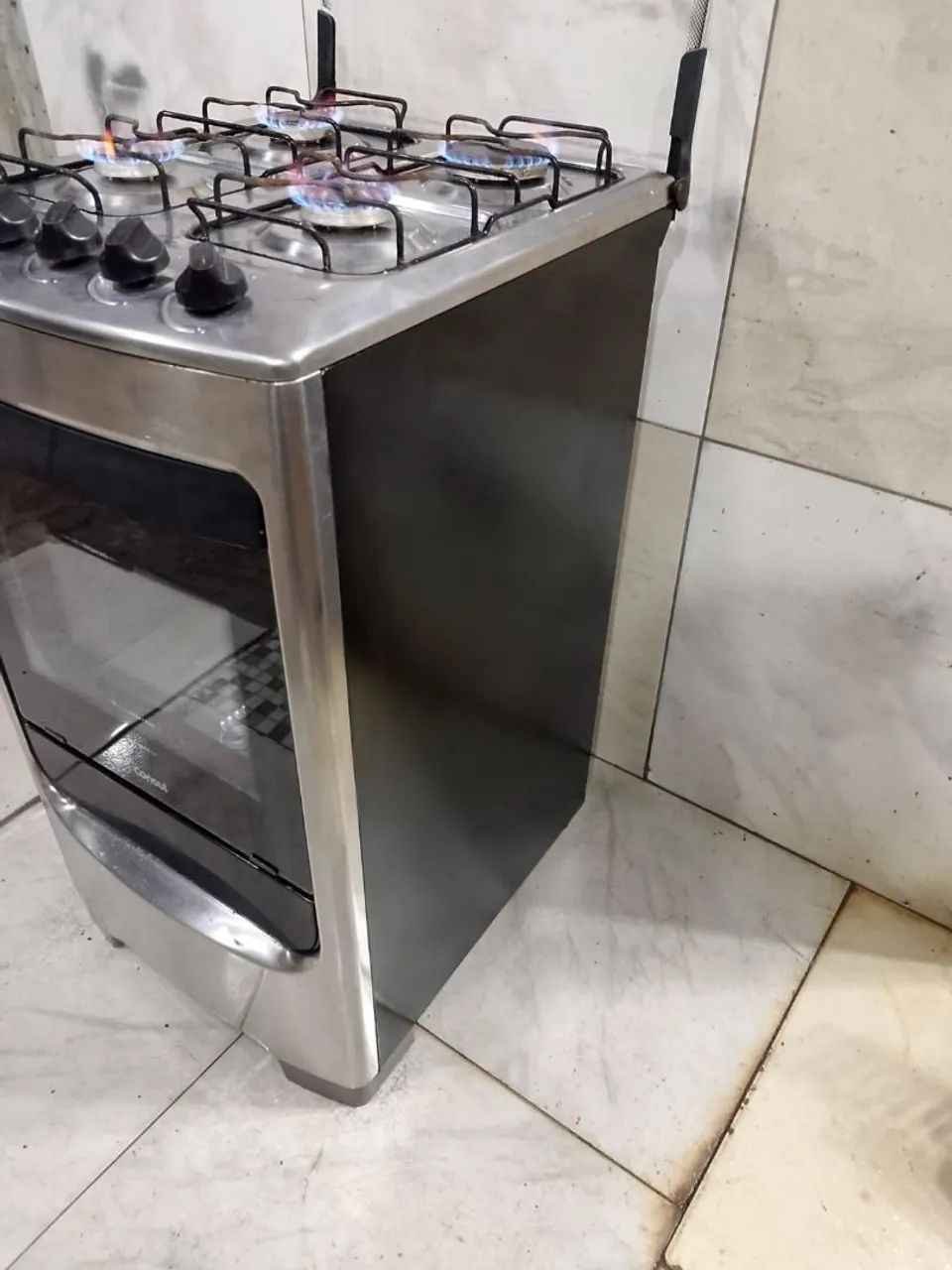 Fogão Consul 4 bocas inox acendimento no fósforo  - Foto 2