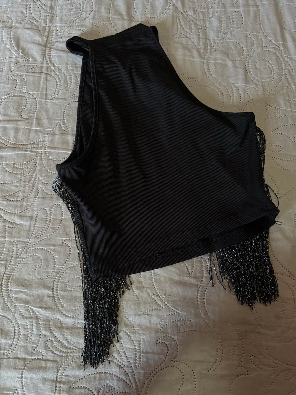 Cropped com franjas  - Foto 2