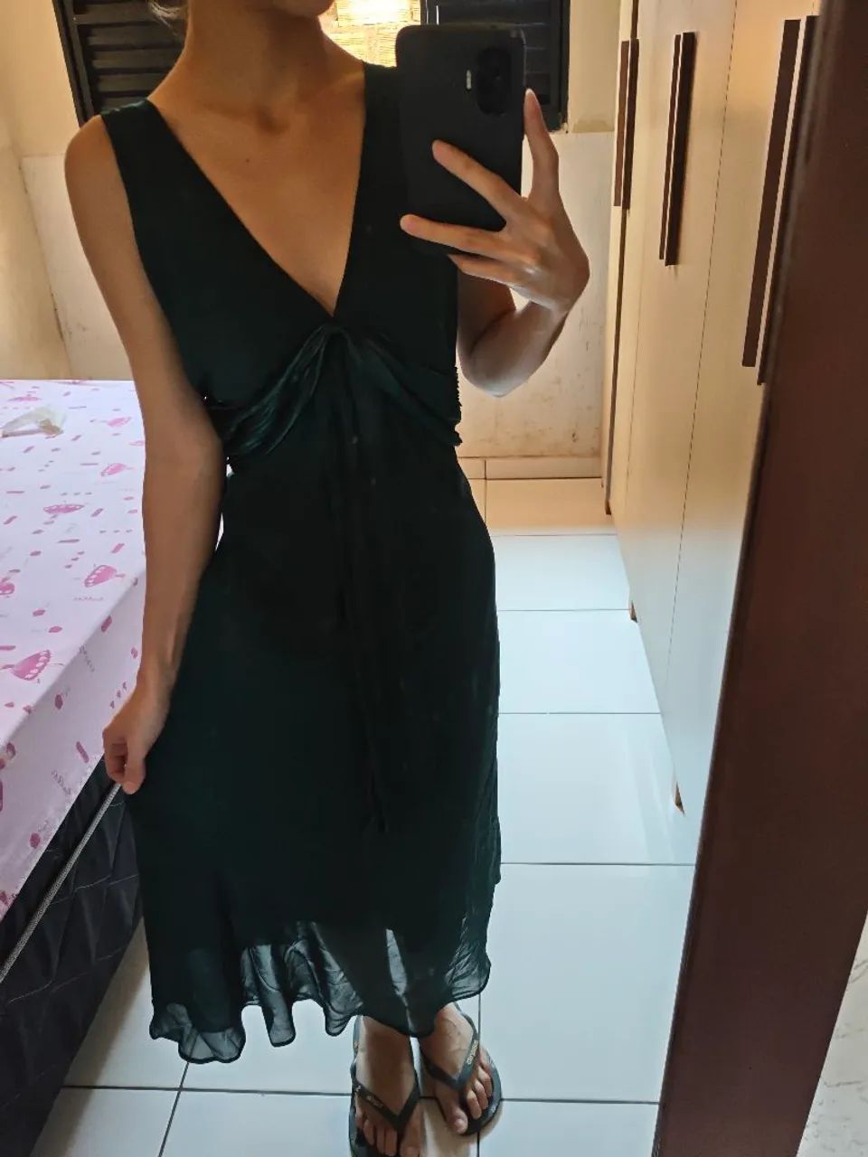 Vestido de festa verde esmeralda g - Foto 5