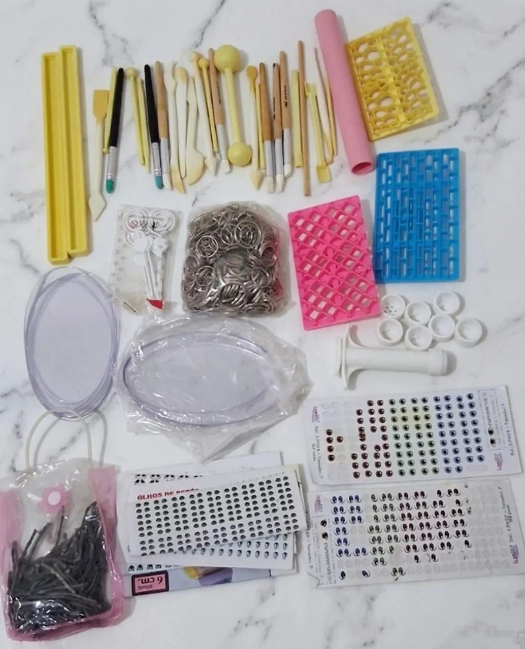 Kit de ferramentas e materiais para biscuit (usado) - Foto 4