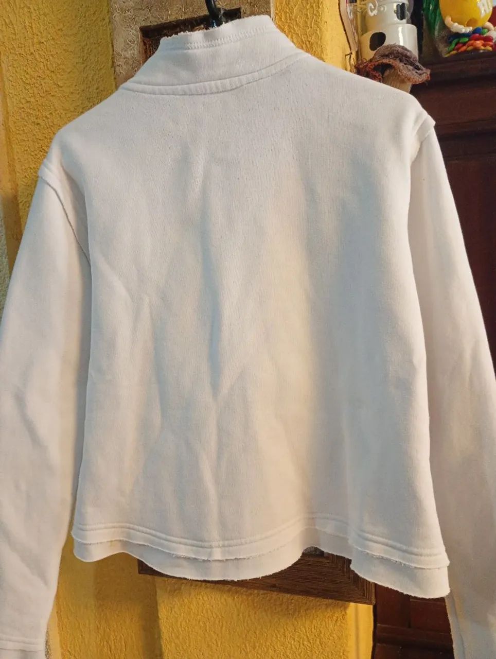 Casaquinho branco moletom com elastano M - Foto 5