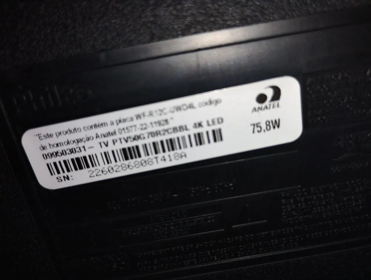 TV LED SMart Philco 50 Polegadas Modelo PTV50C70R2CBBL 4K Defeito Tela Quebrada - Foto 2