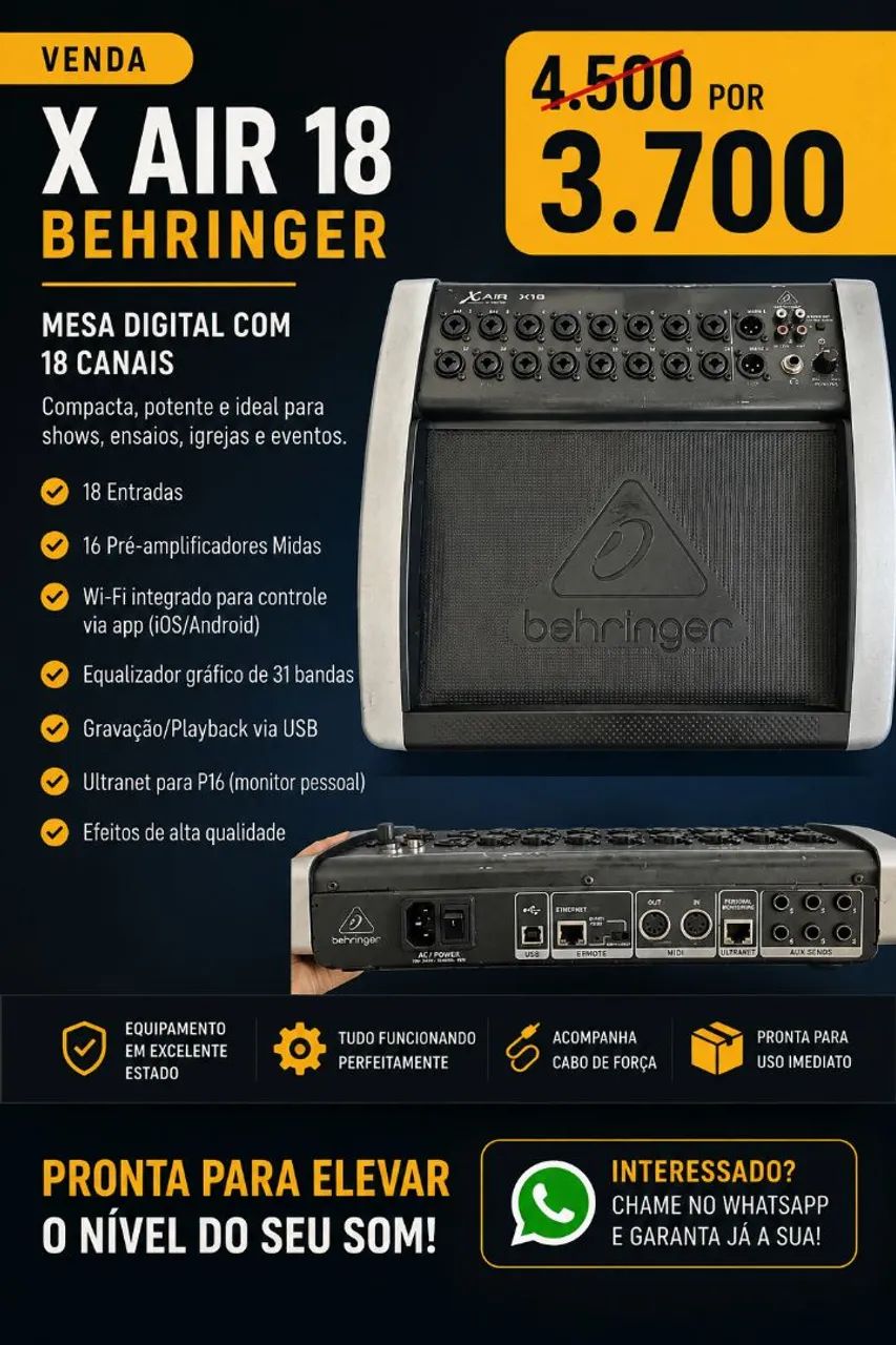 Mesa Digital Behringer X air 18