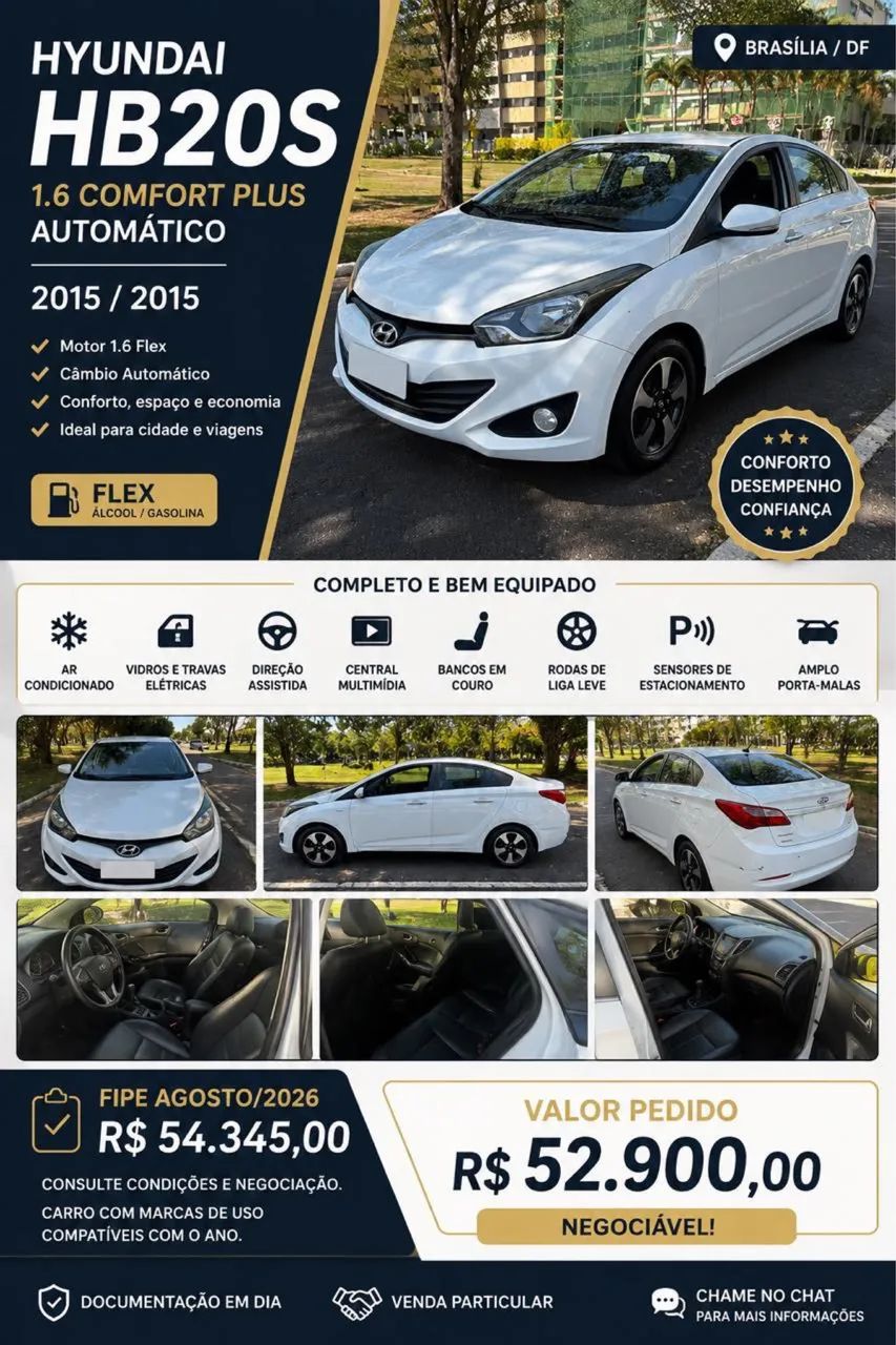 Hyundai Hb20S HB20S Copa do Mundo 1.6 Flex 16V Aut. 2015