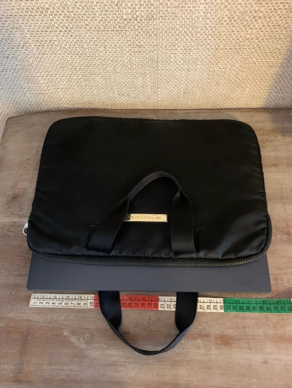 victoria's secret para notebook original - preta com interior pink - bolsa - Foto 3