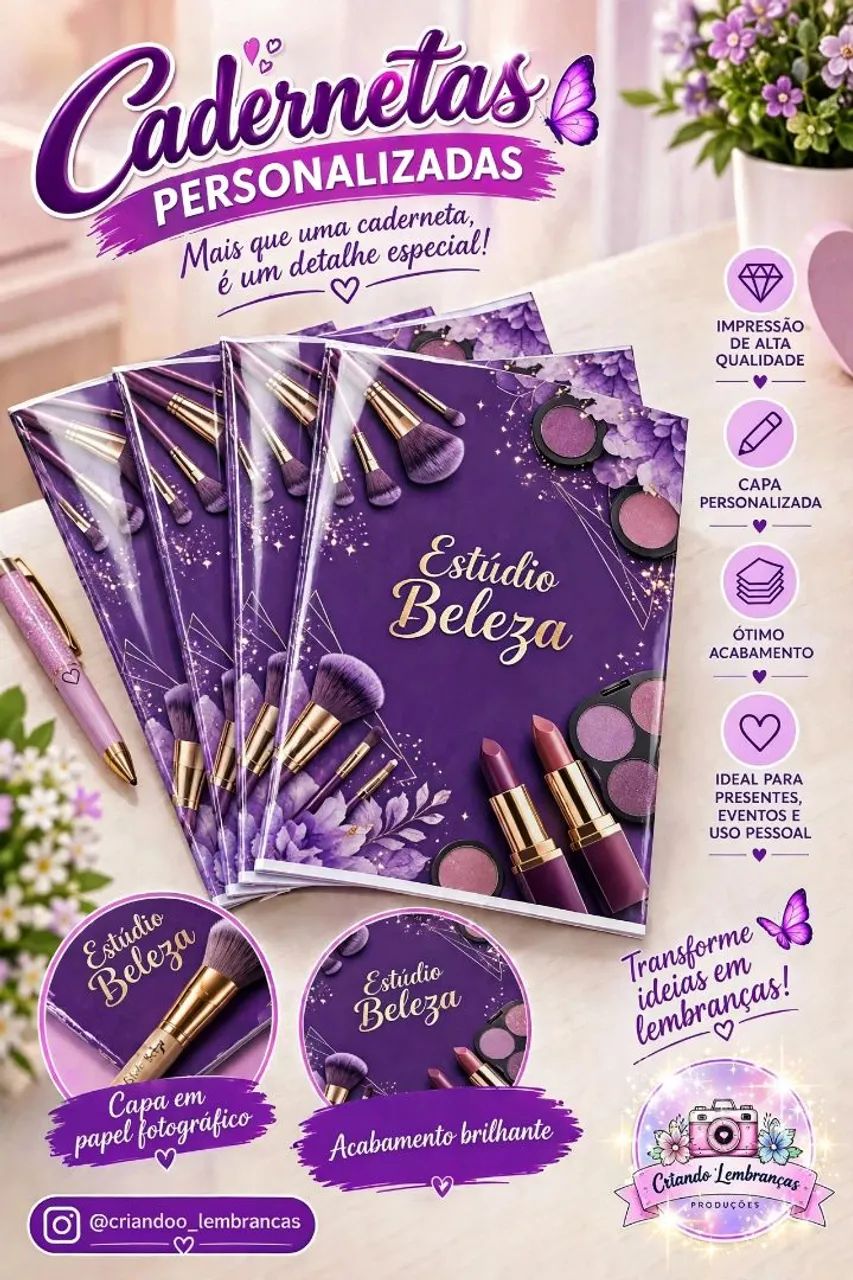 Cadernetas personalizadas 