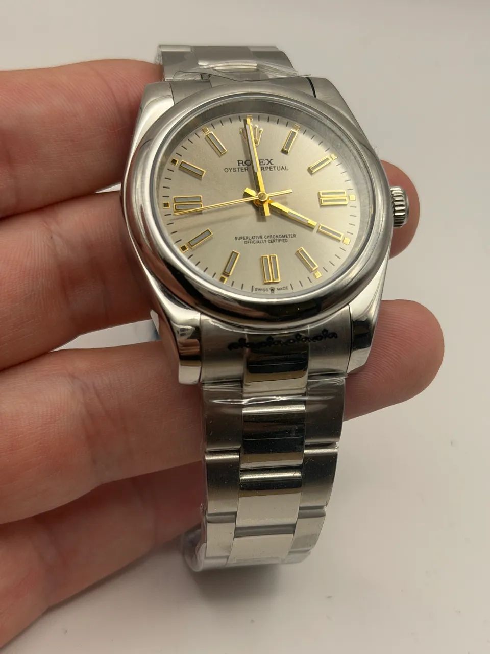Rolex Oyster Perpetual Prata 36mm Linha Premium AAA+ - Foto 2