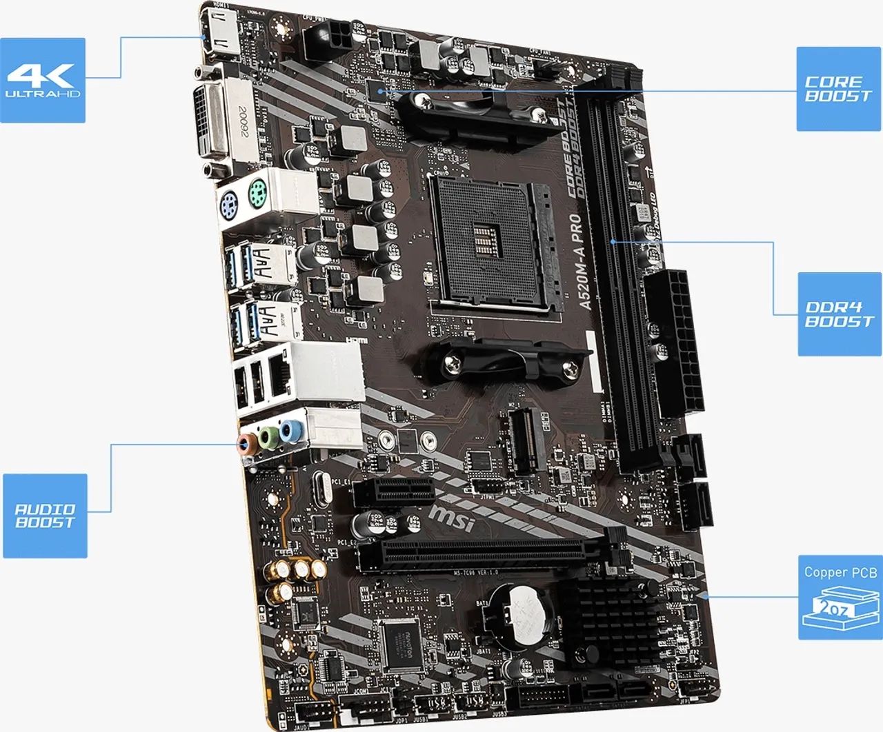 Placa Mãe A520 - Foto 4