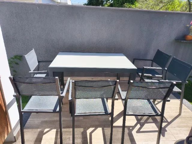 Mesa de área gourmet extensível com 6 cadeiras  - Foto 4