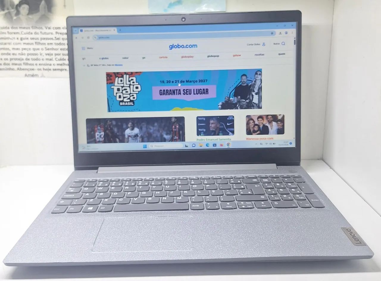 Notebook lenovo Intel core i3 8GB de memória ram  ssd 128GB Windows 11 64bits!! - Foto 3