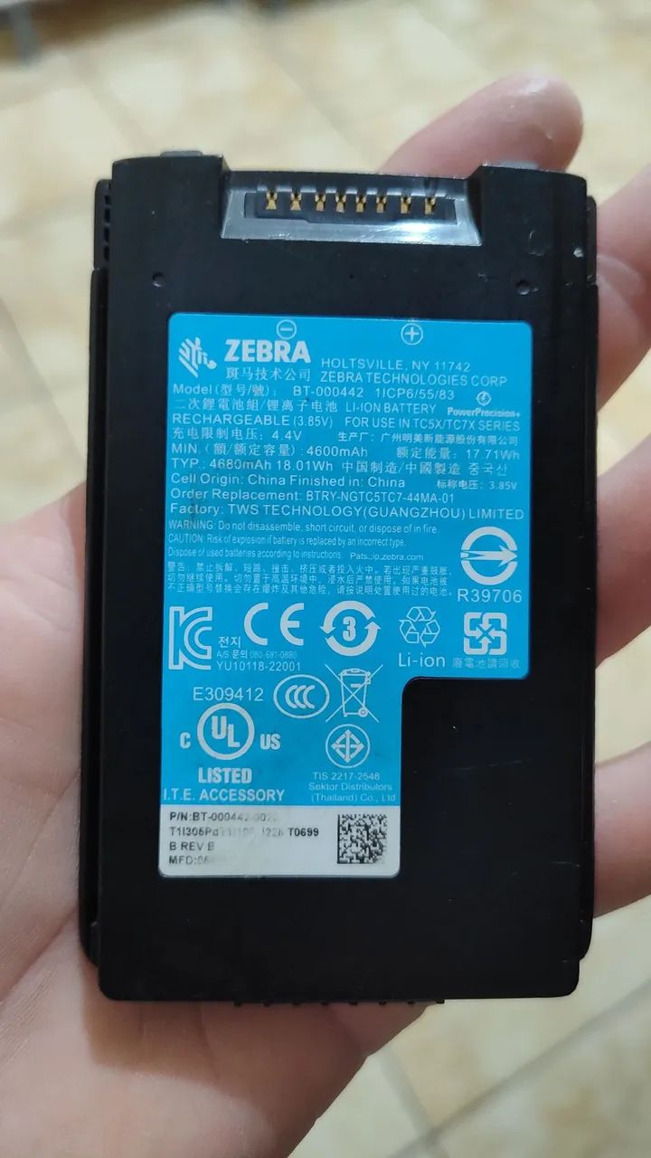 Bateria Zebra Para Coletor Tc53 E Tc58 - 4600mah - Foto 2