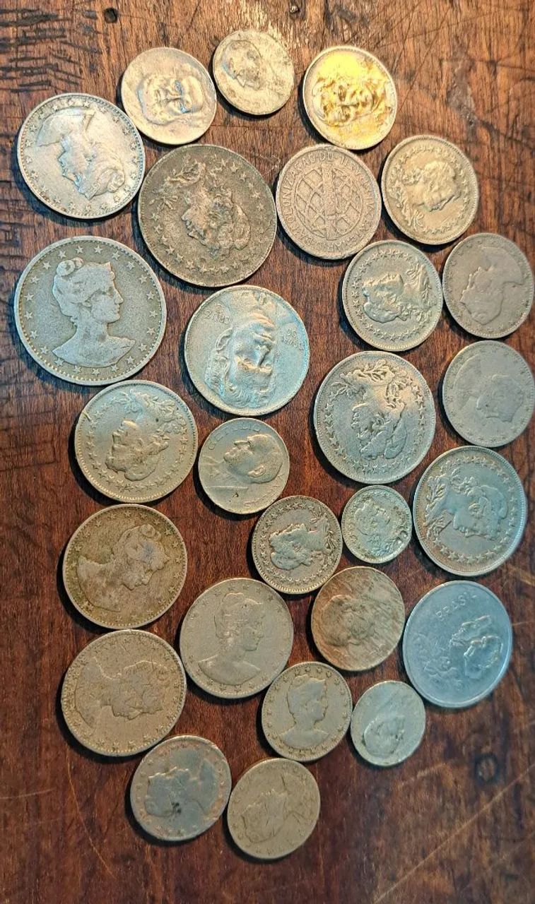 Lote 27 moedas antigas de réis  - Foto 2