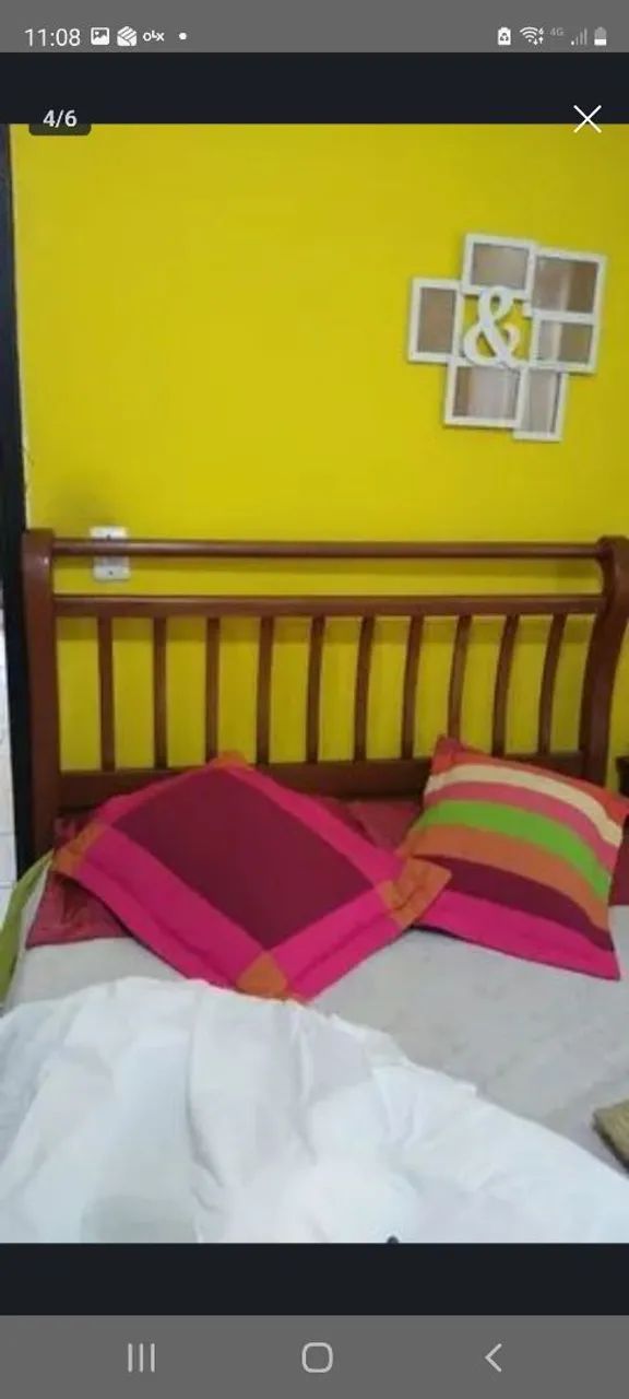 Elegante cama em madeira maciça  com 4 gavetas - Foto 2