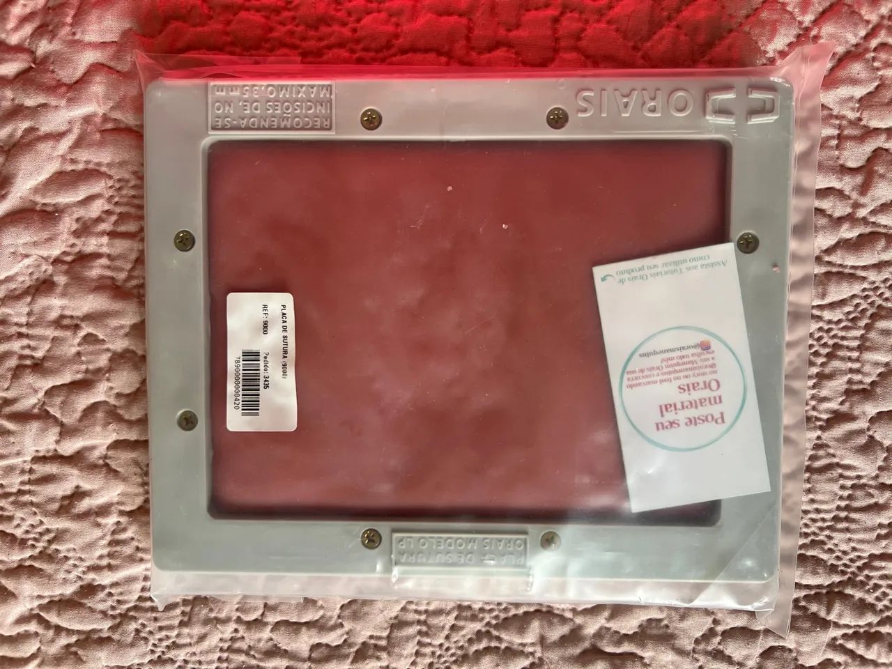 Placa de sutura orais nova 