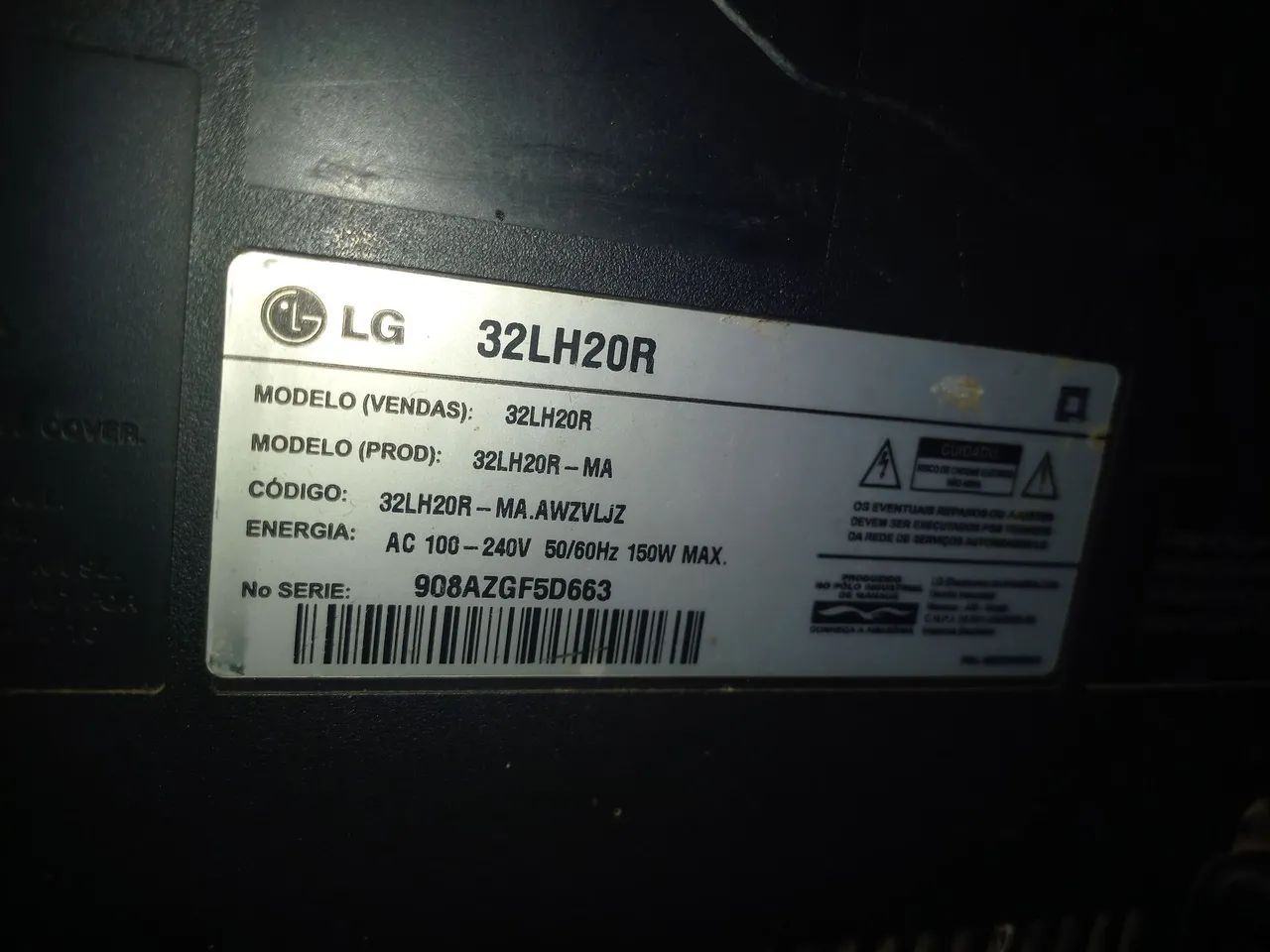TV LG 32 polegadas com controle e base - Foto 2