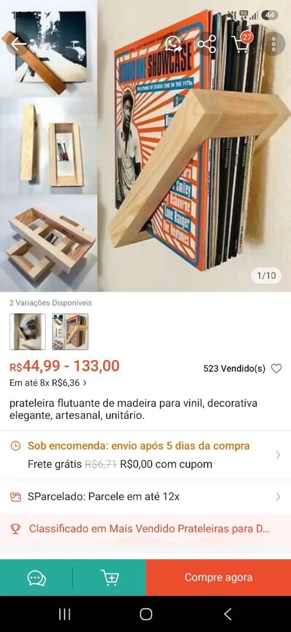 Suporte para disco de vinil - Foto 2
