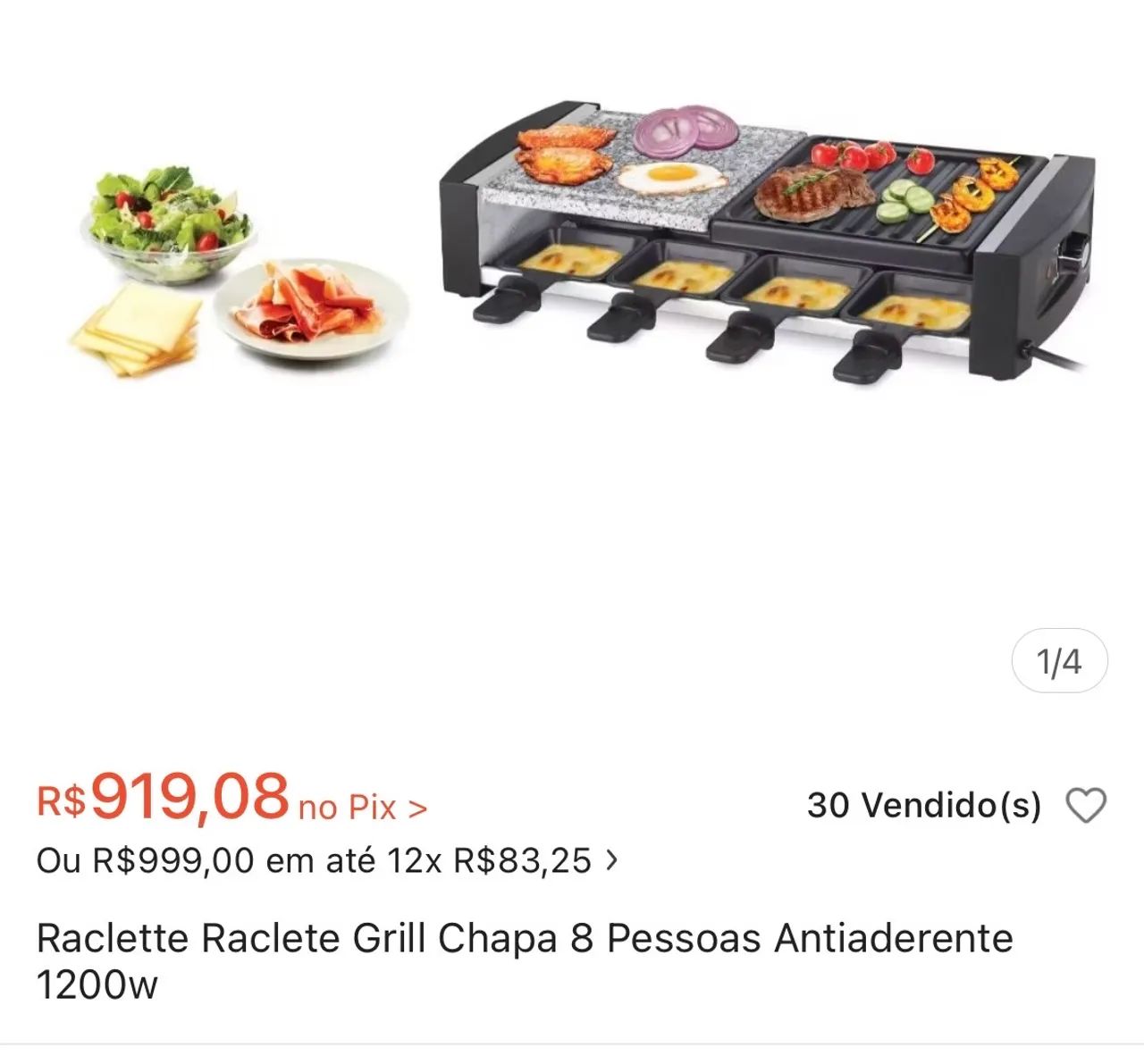 Grill elétrico Raclette  - Foto 4