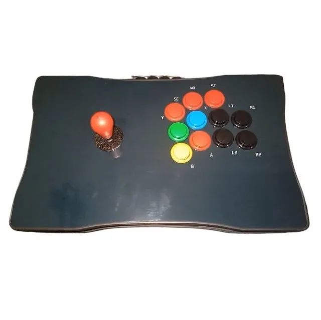 Controle Arcade Zero Delay Com Fio USB e Botões Genéricos Sanwa