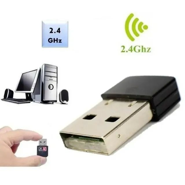 Adaptador Wifi Wireless USB Nano 2.4Ghz para PC e Notebook