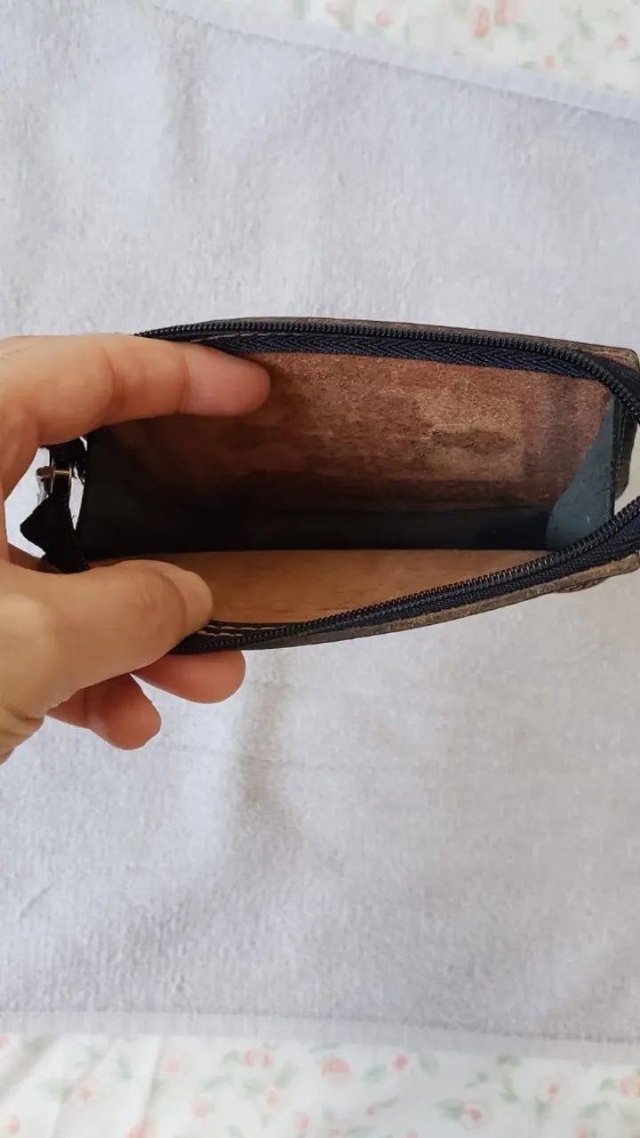 porta cartão e moedas de 100% couro original da Argentina - Foto 3