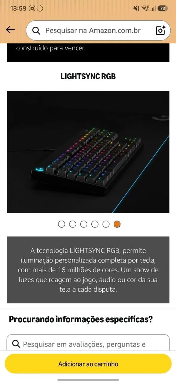 Teclado mecânico G Pro Logitech - Foto 4