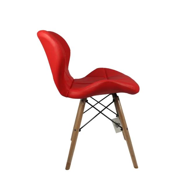 Cadeira Charles Eames Eiffel Slim Wood Estofada - Mod B1568-V - Foto 2
