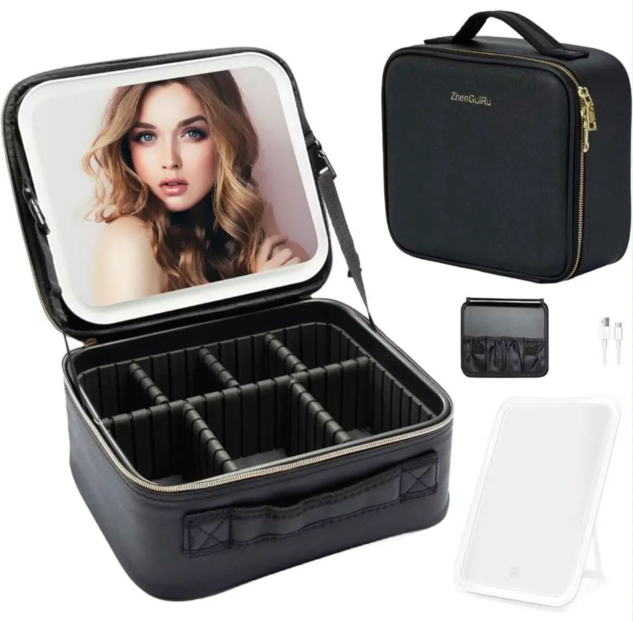 Maleta para maquiagem com Led NOVAS 