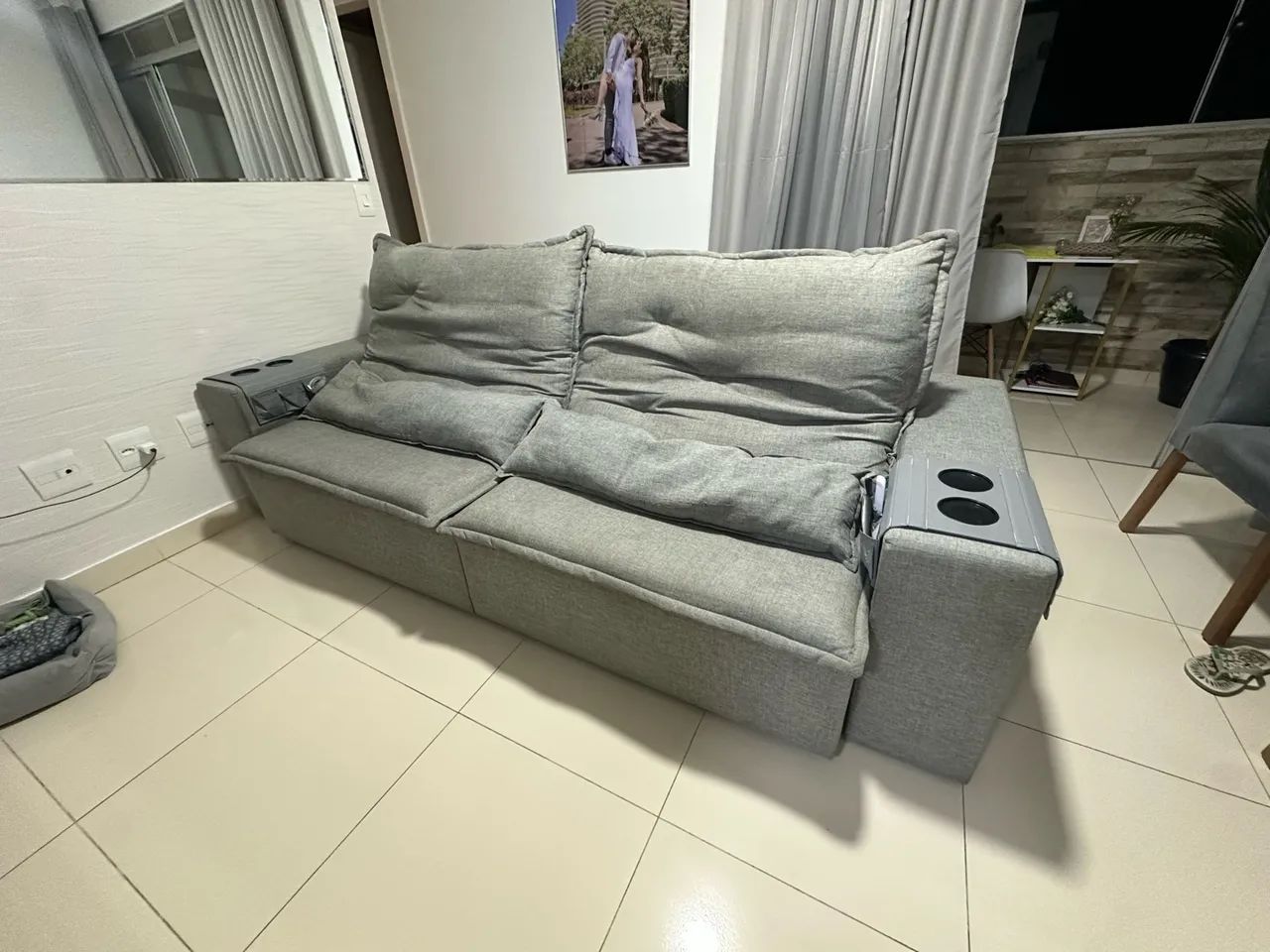 SOFÁ LINHO RETRÁTIL 2,50m